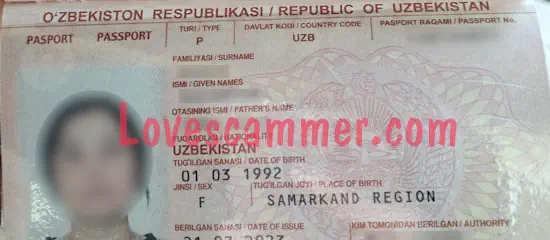 Fake Uzbekistan Passport