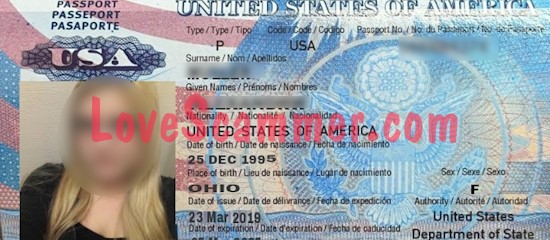 Forfalsket pass fra en svindler