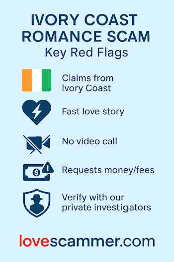 Ivory Coast Romance Scam - Key Red Flegs