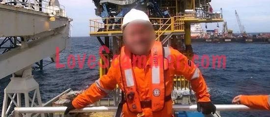 Stolen picture of an engineer, which was used by an oil rig scammer.