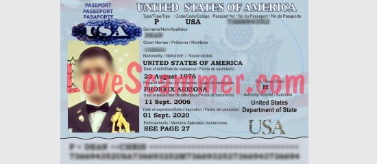 Fake passport to gain trust.